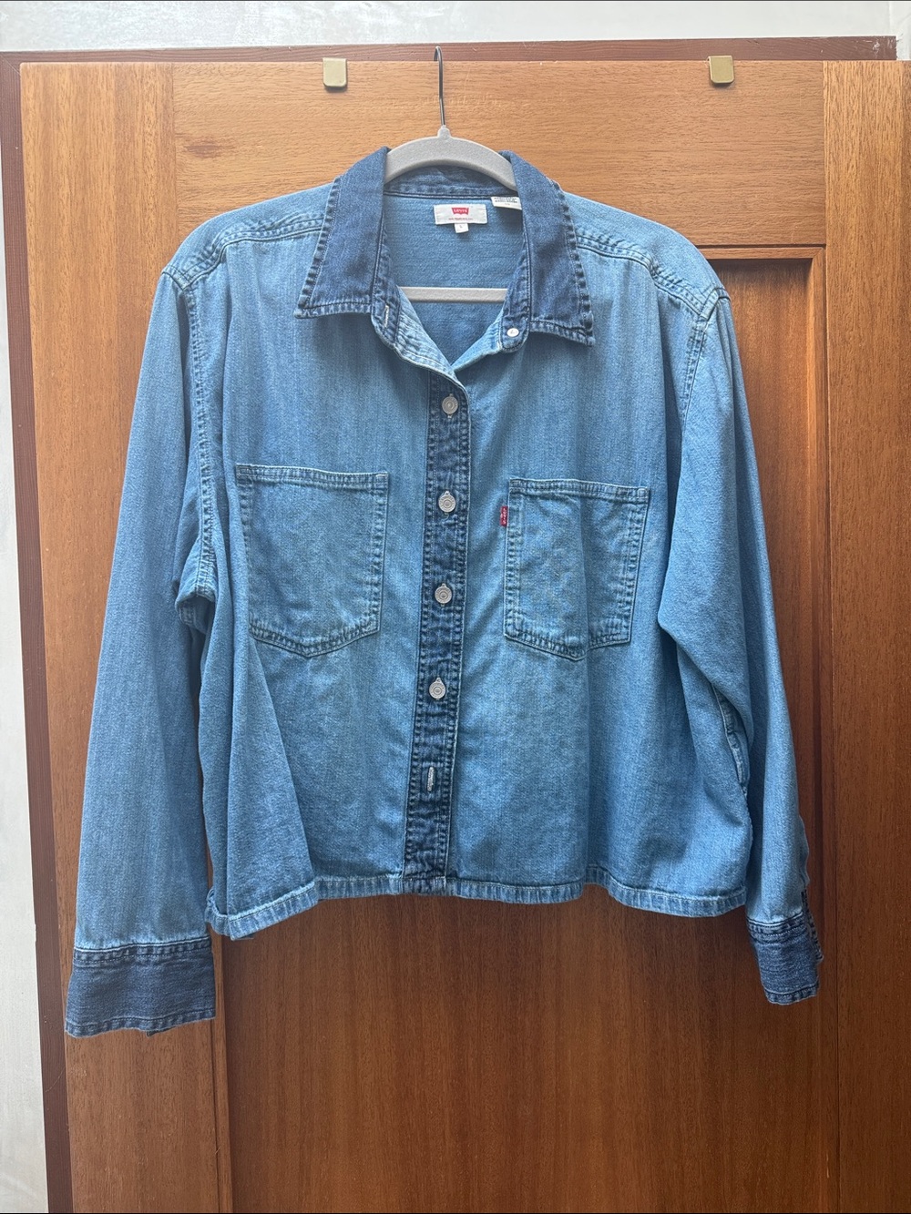 Levi's Two-Tone Light Blue Denim Shirt